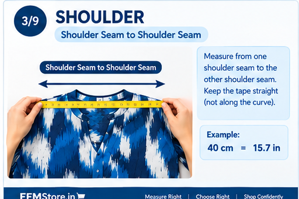 FFM Blue Wave Tie-Dye Top Measurement