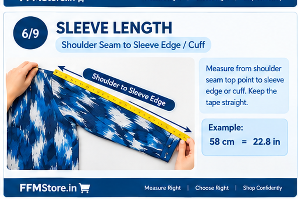 FFM Blue Wave Tie-Dye Top Measurement